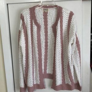 NWT Pink & Cream Cardigan